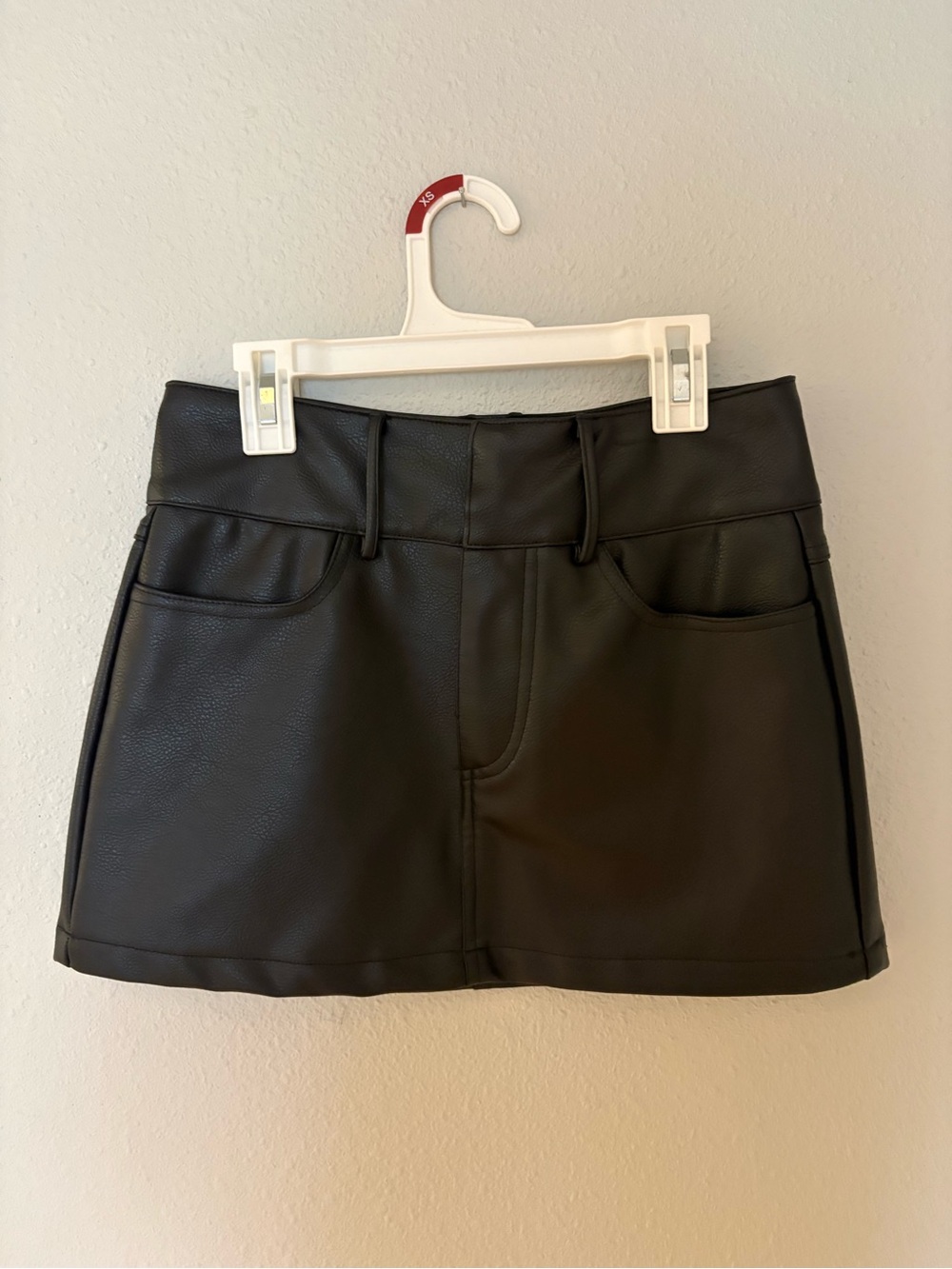 Princess Polly Black Faux Leather Mini Skirt